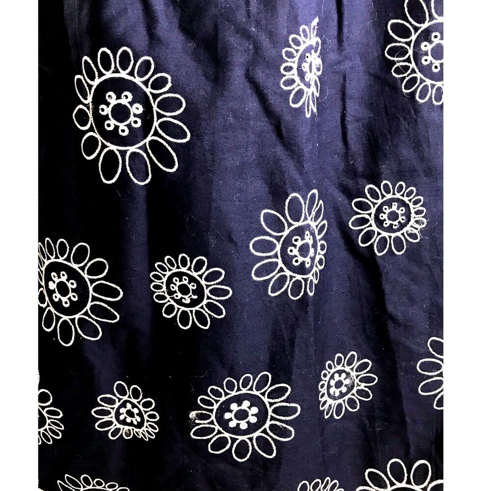 Zinc Girls Cotton Spaghetti Strap Blue Floral Embroidered Lace Dress Size XL - Picture 4 of 12